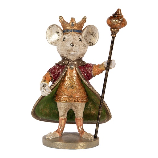 Deko Maus Weiß Rot 18x12x25 cm