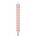 Gartenstecker Kerze mit Solarenenergie Rosa Braun Ø 4x30/106 cm