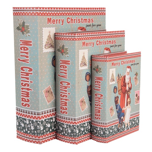 Aufbewahrungsbox Blau Rot (3) 27x22x7 / 22x17x6 / 17x12x4 cm