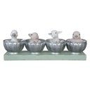 Image de décoration Lapin Gris 26x6x9 cm