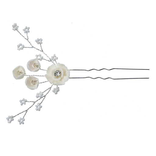 Clayre & Eef Haarspeld 12 cm Zilverkleurig Metaal