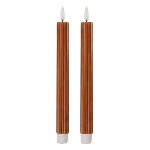 Kaars met LED set van 2 Ø 2x25 cm / 2xAAA