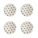 Türknopf 4-er Set Beige, Schwarz Ø 4x3/6 cm