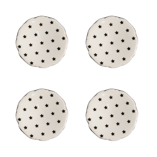 Türknopf 4-er Set Beige, Schwarz Ø 4x3/6 cm