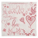 Serviettes en papier Blanc Rose 33x33 cm (20)