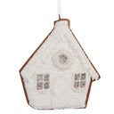 Décoration pendante d'un maison Blanc Marron 9x1x10 cm