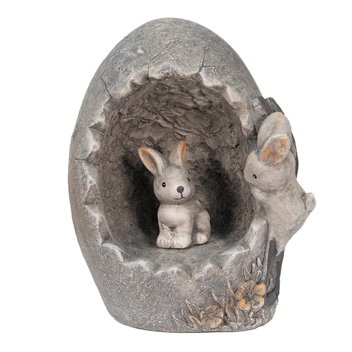 Decoration Egg Grey 22x18x27 cm