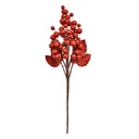 Christmas Decoration Artificial Branch Red Brown 8x6x34 cm