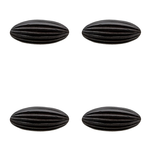 Clayre & Eef Deurknop Set van 4 2x4x5 cm Zwart IJzer