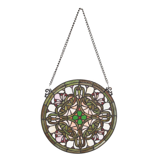 Lumilamp Glaspaneel Tiffany Ø 30 cm Groen Glas
