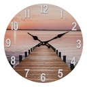 Wall Clock Pink Brown Ø 34x4 cm / 1xAA
