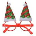 Bril met kerstmutsen 13x3x15 cm