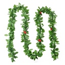 Décoration guirlande Noël Vert Rouge 200 cm