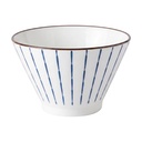 Soup Bowl White Blue Ø 13x8 cm / 350 ml