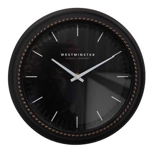Wall Clock Black Ø 28x5 cm / 1xAA
