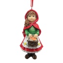 Décoration pendentif Enfant Beige Rouge 4x4x9 cm