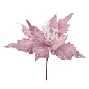 Décoration de Noël Fleur Rose Marron Ø 28x30 cm