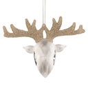 Weihnachtsanhänger Transparent Goldfarbig 12x4x8 cm
