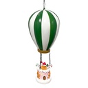 Decoration hot air balloon with LED Pink Green Ø 15x28 cm / 2xAAA