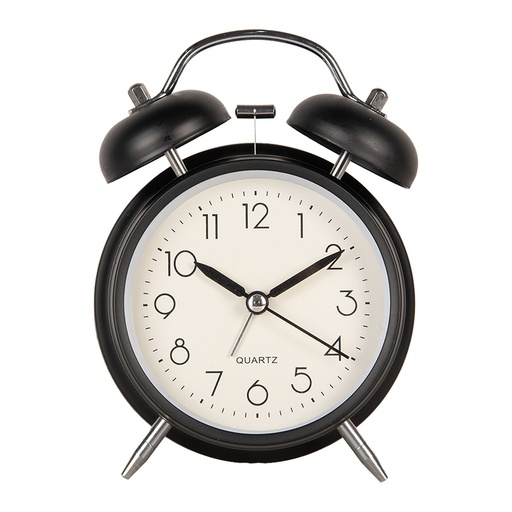 Alarm Clock Analog Black 12x6x17 cm / 1xAA