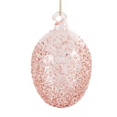 Decoration pendant egg Pink Ø 6x9 cm