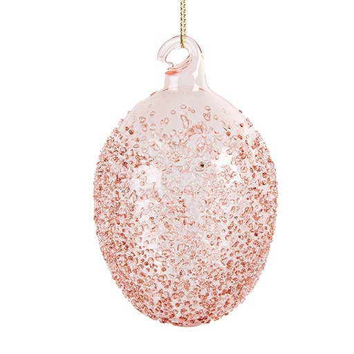 Decoration pendant egg Pink Ø 6x9 cm
