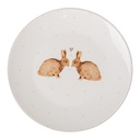Geschirr Frühstuckteller Weiß Braun Ø 20x2 cm