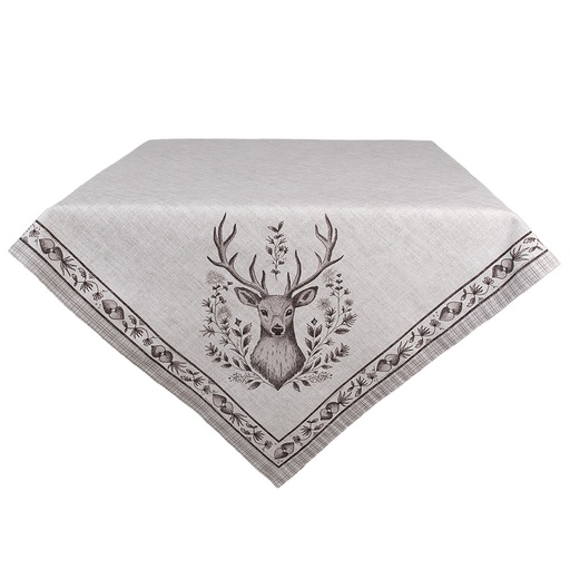 Nappe Beige Marron 100x100 cm