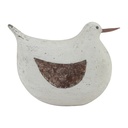 Deko Vogel Weiß Braun 21x9x15 cm