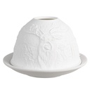 Tealight Holder White Ø 12x8 cm