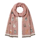 Sjaal 65x180 cm roze