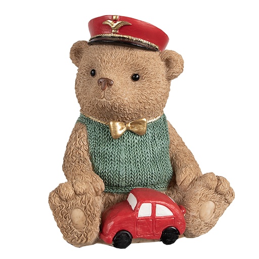 Money box Bear Brown Green 15x13x19 cm