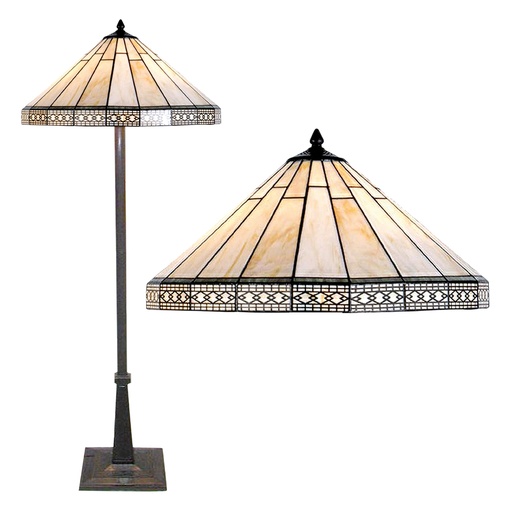 Tiffany Stehlampe Beige Ø 50x164 cm E27/max 2x60W