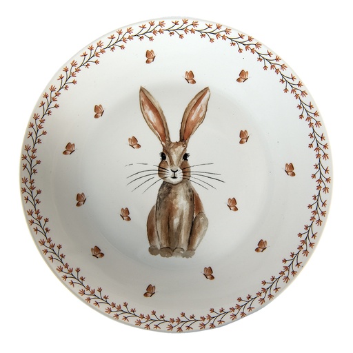 Assiette pour le Petit Déjeuner Beige, Marron Ø 20x2 cm
