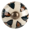 Doorknob Beige Black Ø 3x3 cm / S4 cm