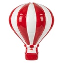 Christmas Bauble White Red Ø 8x13 cm