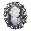Broche cameo Grijs