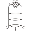 Etagère pour 3 assiettes Marron 36x28x54 cm
