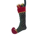 Christmas Stocking Decoration Christmas Stocking Green Red 23x7x32 cm