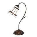 Lampada parete Tiffany Bianco Marrone 30x17x48 cm E14/max 1x25W