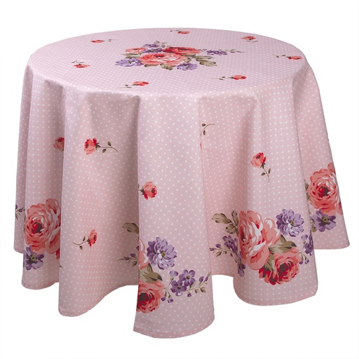 Round Tablecloth Pink, Violet Ø 170 cm