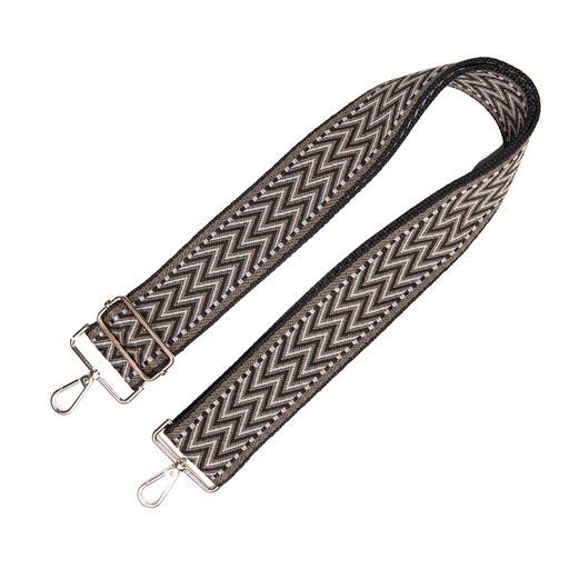 Bag strap Black White 5x140 cm