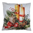Cushion with filler White Red  43x43x4 cm