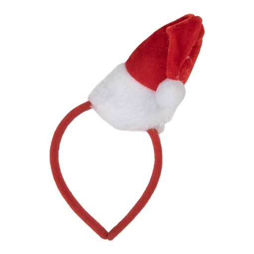 Bande de cheveux avec Bonnet de Père Noël Rouge Blanc 12x6x22 cm