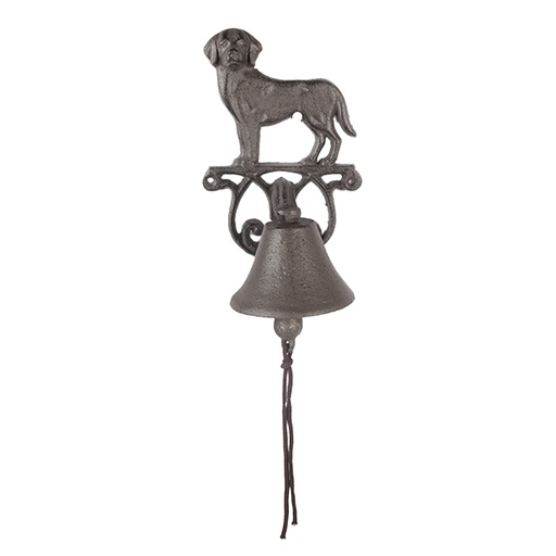 Cloche de Porte en Fonte Marron 14x14x24 cm