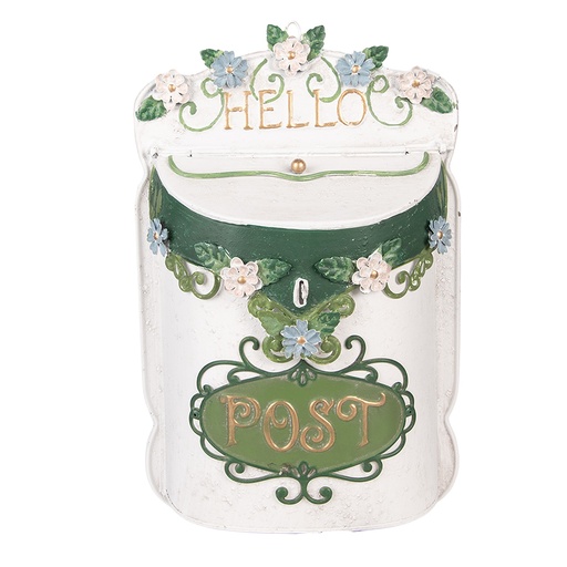 Cassetta Postale Bianco Verde 27x10x42 cm