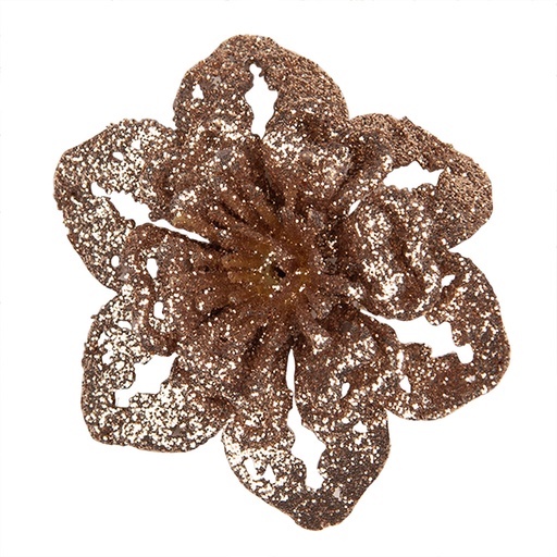 Decorazione Natale Fiore Color rame Ø 6x2 cm