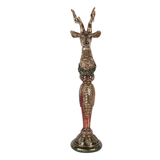 Décoration Cerf Couleur or Vert 16x22x70 cm