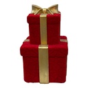 Dekoration Geschenke Rot Goldfarbig 30x30x50 cm