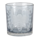 Porte-lampion en verre Gris Ø 7x8 cm